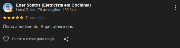 Avaliações do Google